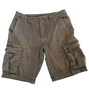 American‎ Eagle Mens Flex Cargo Shorts Size 33 Gray Casual Outdoor